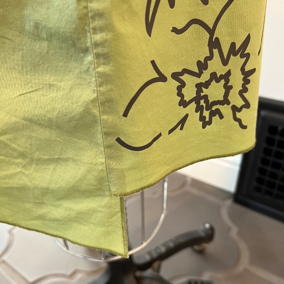 Lole floral  lined asymetrical green skirt - Picture 4 of 8